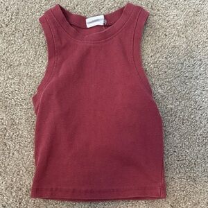 Full Tilt Women's Sleeveless Red Muscle Tee